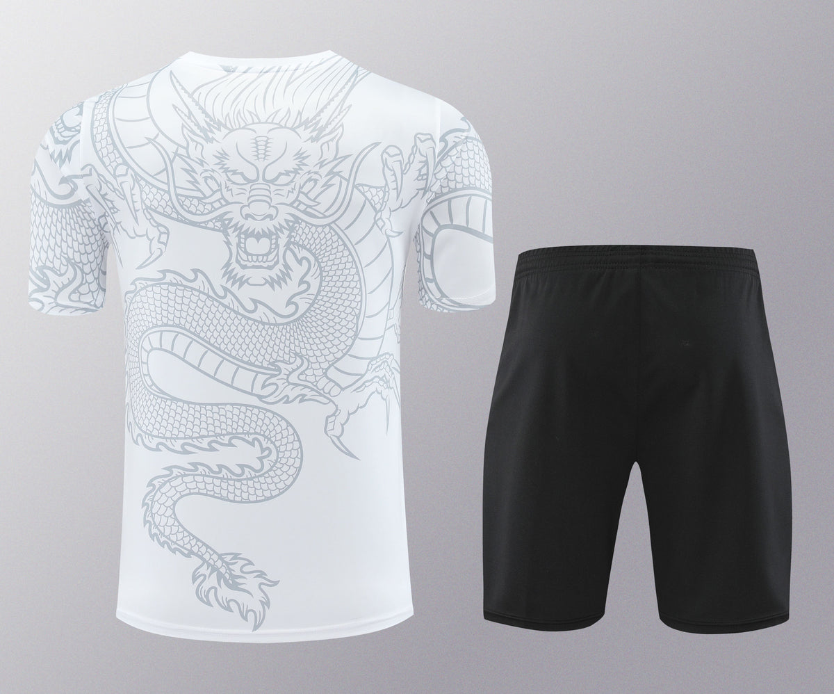 Conjunto de Treino Real Madrid 24/25 – Branco e Preto