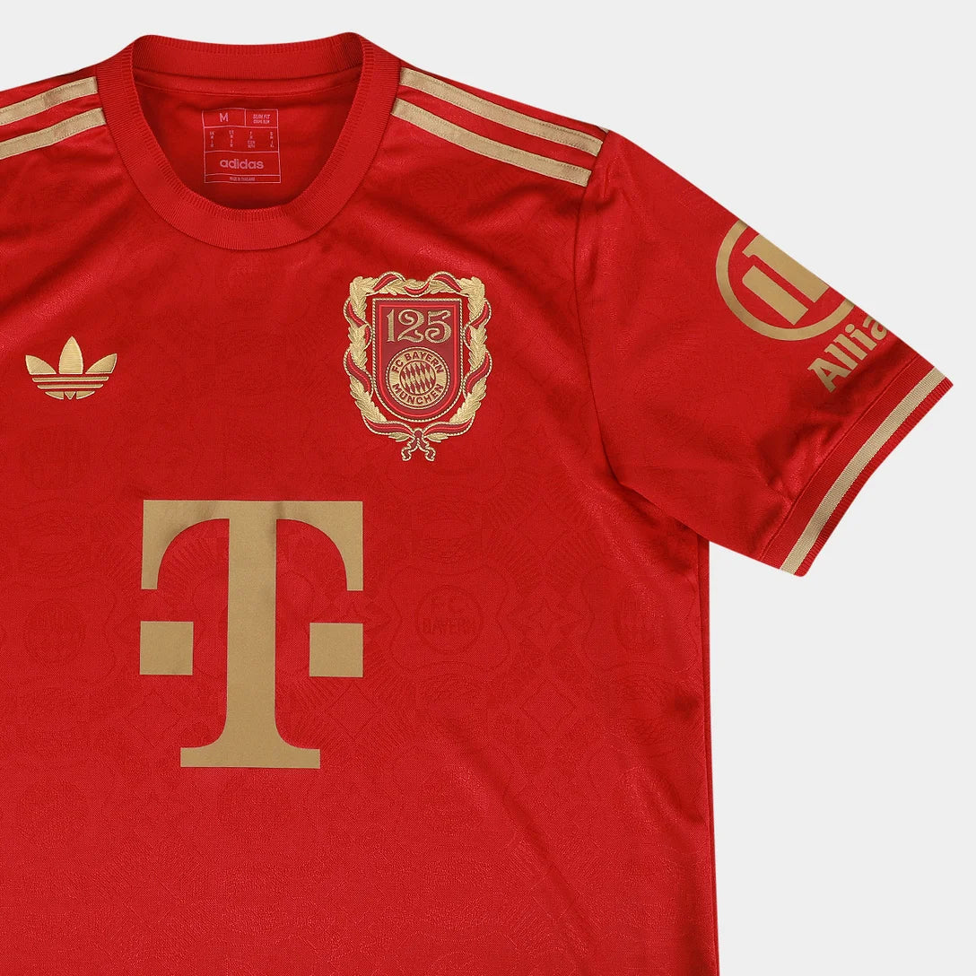 Camisa Bayern de Munique 25/26 Comemorativa 125 Anos Adidas Masculina -  Torcedor Vermelho