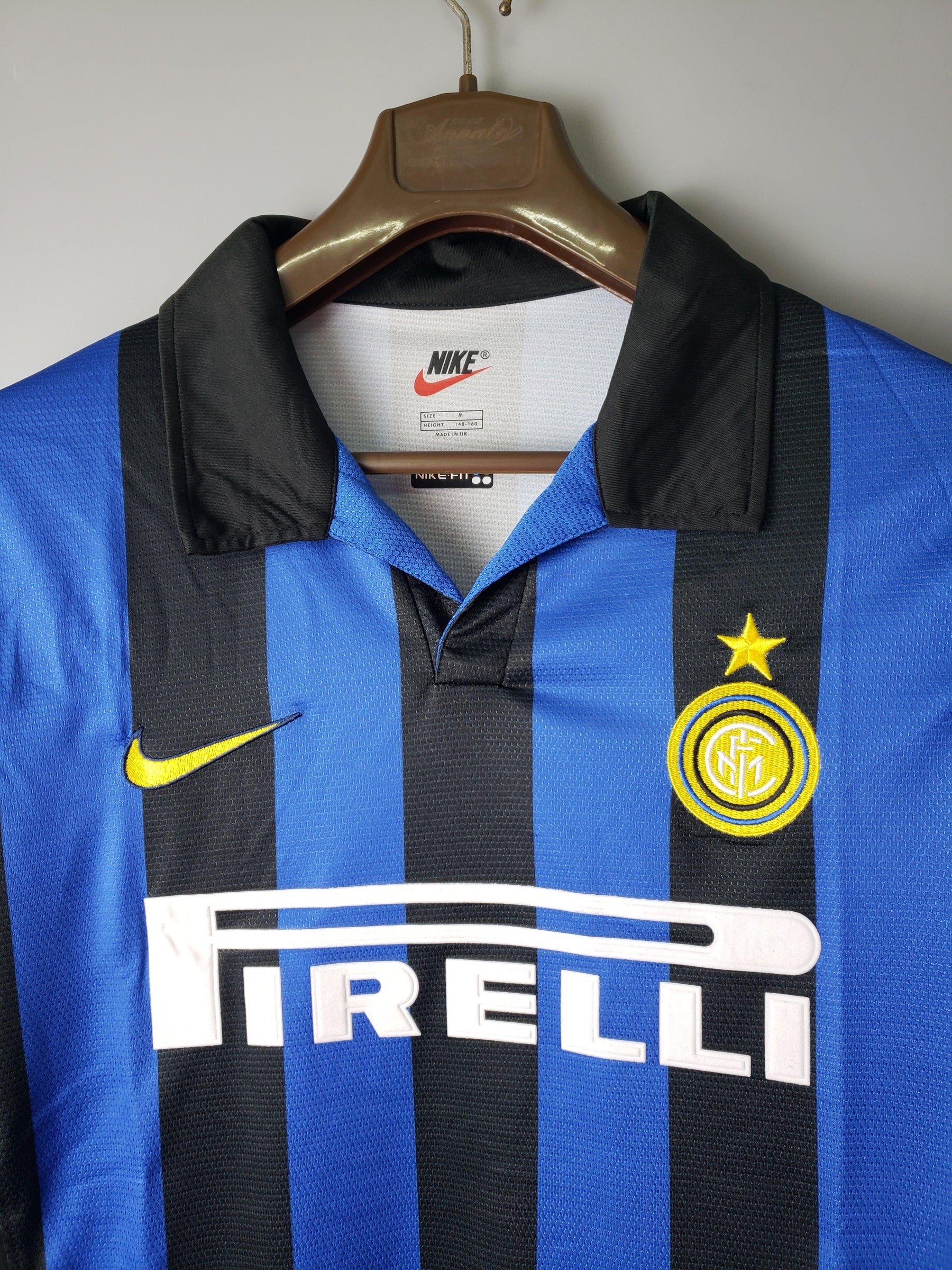 Camisa Manga Longa Retrô Inter de Milão I 1998 Nike - Azul